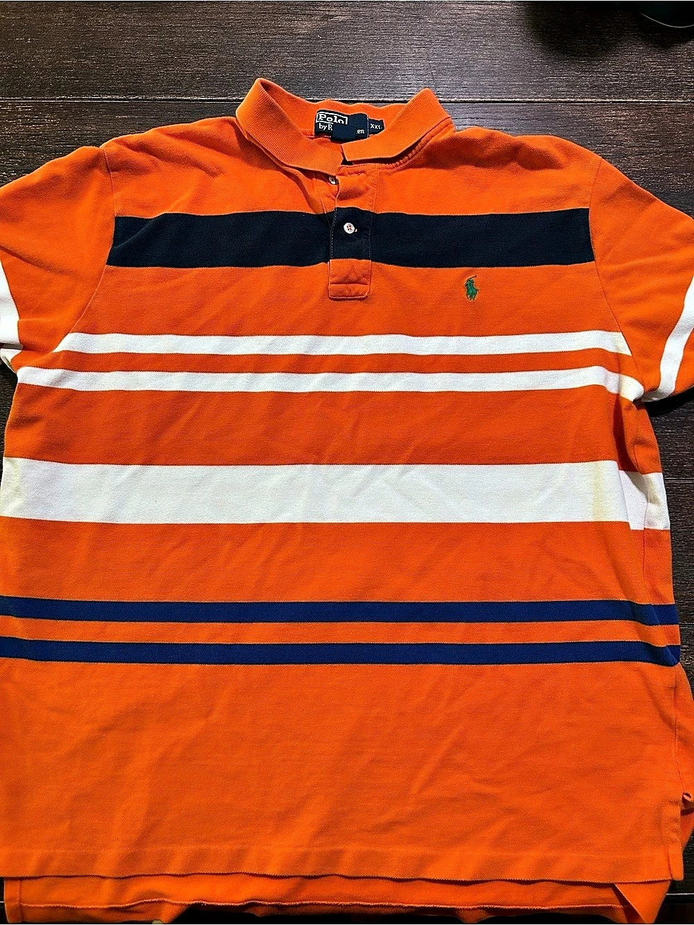 Polo Ralph Lauren Striped Polo in Orange & White Size XXL